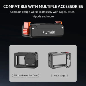 Flymile Action 5 Pro Extension Base for DJI OSMO 360/Action 4 Accessorsie Magnetic Quick Release Adapter Mount 1/4" Screw Hole