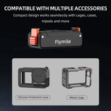 Flymile Action 5 Pro Extension Base for DJI OSMO 360/Action 4 Accessorsie Magnetic Quick Release Adapter Mount 1/4" Screw Hole