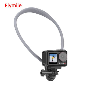 Flymile Neck Mount for DJI Action 5/Gopro 13/Insta360 Camera/Phone Neck Holder for Indoor Outdoor Video Recording POV Vlog