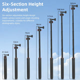 Flymile Universal Tripod Handheld Portable Mount For GoPro Hero 12 11 10 9/Insta360 X4 X3/DJI Pocke 3/Action 5 Stand Accessories
