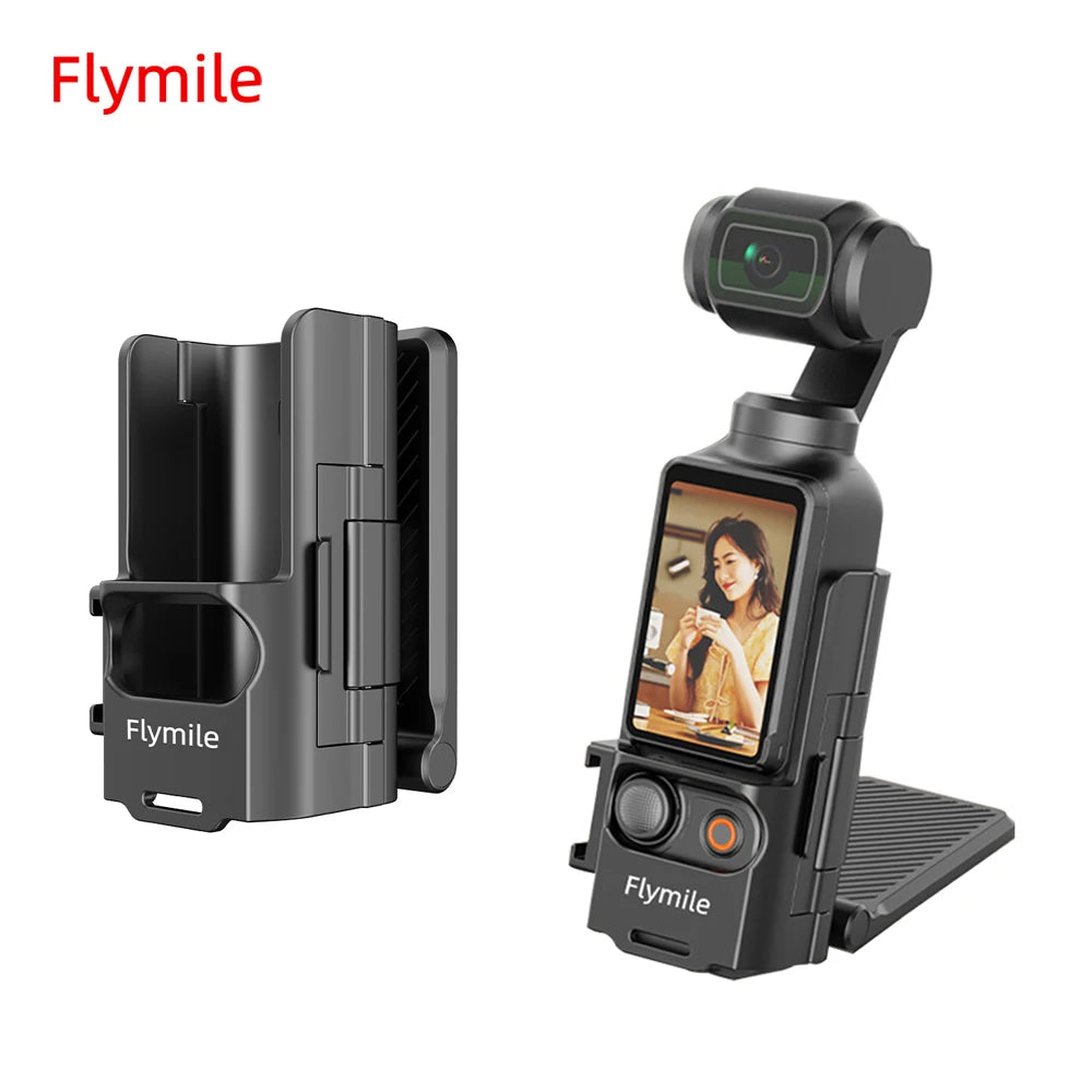 Flymile Magnetic Bracket Mount for DJI Osmo Pocket 3 Camera Expansion Adapter Desktop/Vertical Surface Magnet Steering Holder