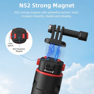 Flymile Universal Tripod Handheld Portable Mount For GoPro Hero 12 11 10 9/Insta360 X4 X3/DJI Pocke 3/Action 5 Stand Accessories