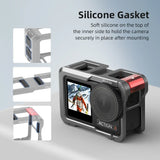Flymile Expansion Adapter for DJI OSMO Action 5 Pro/4 Camera Aluminium Alloy Metal Cage Mount Cold Shoe Protective Frame Case