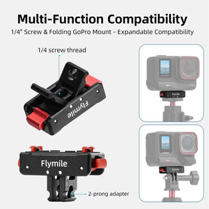 Flymile X5 Magnetic Quick Release Base Mount for Insta360 X5 X4/Ace Pro/Ace Pro 2 Accessories Extension Bracket Foldable