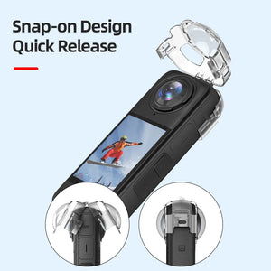 Flymile Lens Guard Caps for Insta360 X4 Panoramic Camera Anti-fogging Protective Cover Anti-Scratch Shell Portable Accessories