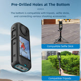 Flymile Silicone Case For Insta360 X4 Action Camera Soft Protector Cover Anti-drop Dustproof Shell Quick Release Accessories