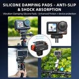Flymile Magnetic Quick Release Base for DJI Osmo360/Action 5 Pro/4 Accessorsie Extension Dual-Claws Adapter 1/4 Screw Hole