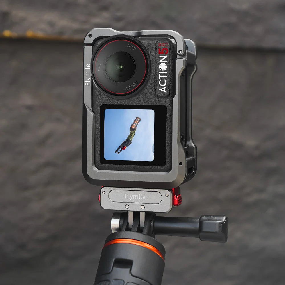 Flymile Magnetic Base Expansion Bracket for DJI Osmo Action 5 Pro/4 Adapter 1/4 Screw Hole Sports Camera Photography Accessories