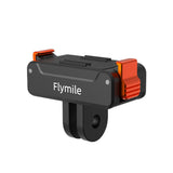 Flymile Magnetic Quick Release Base for DJI Osmo360/Action 5 Pro/4 Accessorsie Extension Dual-Claws Adapter 1/4 Screw Hole