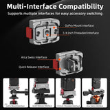 Flymile Concept Charging Base for DJI Pocket 3 Desktop Type-C Charging Dock 1/4 Screw Hole Tripod/Selfie Stick Mount Adapter