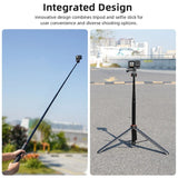 Flymile Universal Tripod Handheld Portable Mount For GoPro Hero 12 11 10 9/Insta360 X4 X3/DJI Pocke 3/Action 5 Stand Accessories