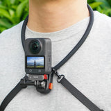 Flymile Neck Holder Quick Release Mount for DJI Action 5 Pro/Osmo 360/Pocket 3/Insta360 X5 /Go Ultra Accessories POV Neck Mount