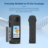 Flymile Silicone Case For Insta360 X4 Action Camera Soft Protector Cover Anti-drop Dustproof Shell Quick Release Accessories