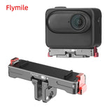 Flymile Magnetic Base Expansion Bracket for Insta360 GO3/3S Camera Adapter 1/4 Screw Hole Sports Camera Photography Accessories