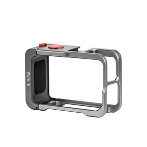Flymile Metal Cage Frame Case for DJI Action 5 Pro Camera Accessorise Multifunction Expansion Protector Cold Shoe Mount Adapter