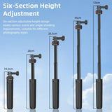 Flymile Extendable Tripod 20"Handheld Selfie Stick with Quick Release 1/4'' Screw for DJI Pocket 3/Action 5 Pro Accessorise
