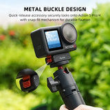 Flymile Action 5 Pro Extension Base for DJI OSMO 360/Action 4 Accessorsie Magnetic Quick Release Adapter Mount 1/4" Screw Hole