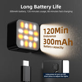 Flymile Video Light Mini LED Vlog Magnetic Fill Light for DJI Pocket 3/Action 5 Pro Camera Accessories 3000K/4700K/6500K