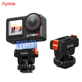 Flymile Cold Shoe Adapter Camera Mount for DJI Action 5 Pro/OSMO 360 Accessories Magnetic Quick Release Adapter Gimbal Base