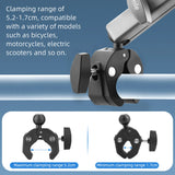 Flymile Super Clamp Mount with 360° Ballhead Bicycle/Motorcycle Handlebar Mount for Insta360 X5/Action 5/Pocket 3/GoPro Camera