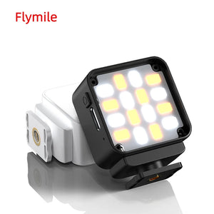 Flymile Video Light Mini LED Vlog Magnetic Fill Light for DJI Pocket 3/Action 5 Pro Camera Accessories 3000K/4700K/6500K