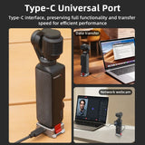 Flymile Concept Charging Base for DJI Pocket 3 Desktop Type-C Charging Dock 1/4 Screw Hole Tripod/Selfie Stick Mount Adapter