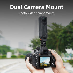 Flymile Magnetic Quick Release Base Adapter Mount Gimbal for Insta360 X5/Ace Pro 2 Accessorsie Extension Bracket with Cold Shoe