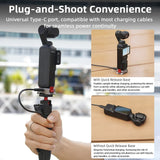 Flymile Concept Charging Base for DJI Pocket 3 Desktop Type-C Charging Dock 1/4 Screw Hole Tripod/Selfie Stick Mount Adapter