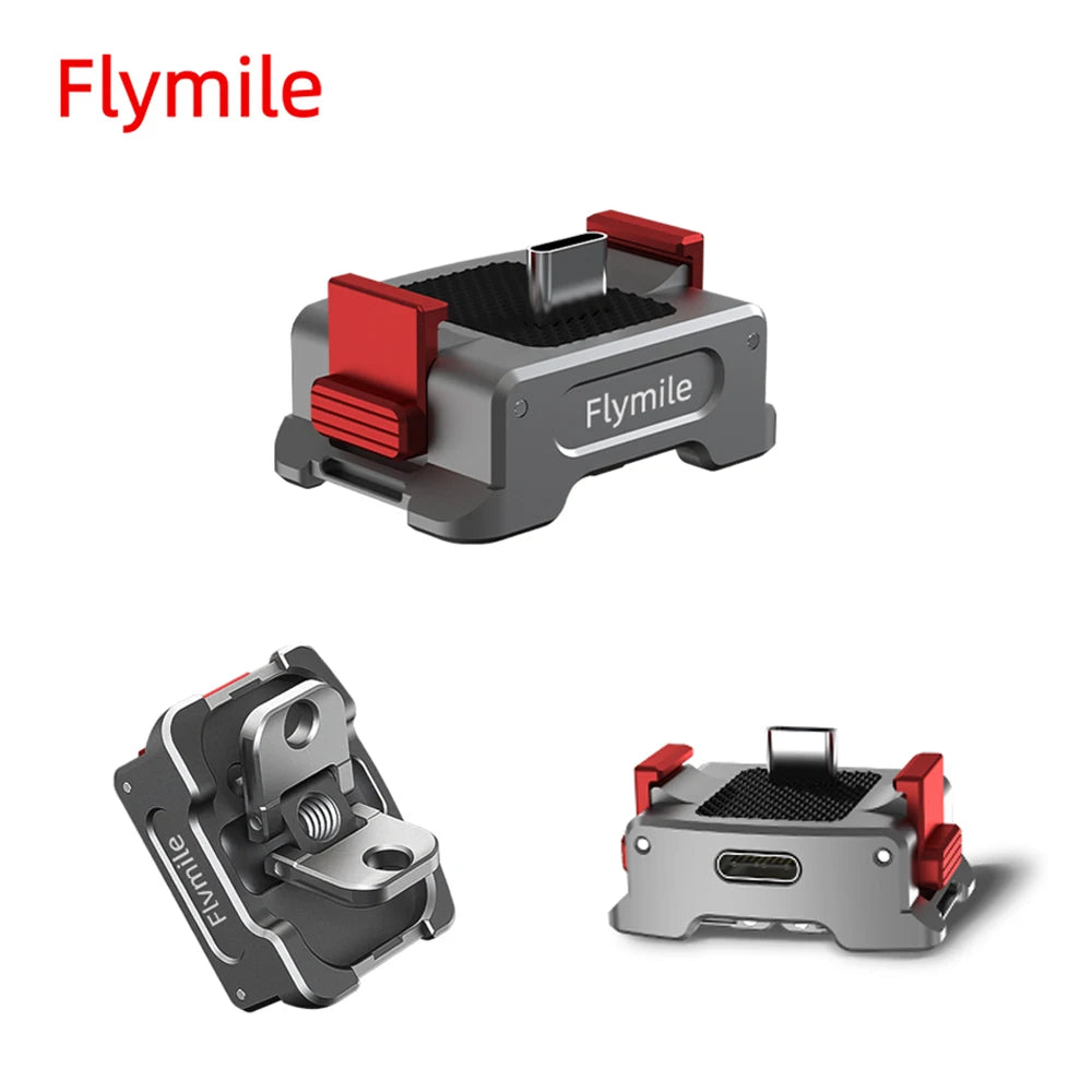Flymile Concept Charging Base for DJI Pocket 3 Desktop Type-C Charging Dock 1/4 Screw Hole Tripod/Selfie Stick Mount Adapter