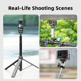 Flymile X5 Magnetic Quick Release Base for Insta360 X5/Ace Pro 2/Ace Pro Accessories with 1/4”Threaded Hole Extension Adapte