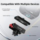 Flymile Ace Pro 2 Magnetic Base Quick Release Mount for Insta360 X5 Accessories Dual-Claws 1/4"Screw Adapter Extension