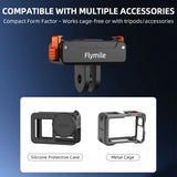 Flymile Magnetic Quick Release Base for DJI Osmo360/Action 5 Pro/4 Accessorsie Extension Dual-Claws Adapter 1/4 Screw Hole