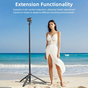 Flymile Universal Tripod Handheld Portable Mount For GoPro Hero 12 11 10 9/Insta360 X4 X3/DJI Pocke 3/Action 5 Stand Accessories