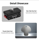 Flymile Ace Pro 2 Magnetic Base Quick Release Mount for Insta360 X5 Accessories Dual-Claws 1/4"Screw Adapter Extension