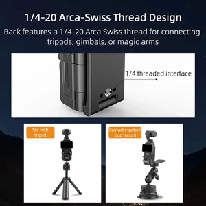 Flymile Magnetic Bracket Mount for DJI Osmo Pocket 3 Camera Expansion Adapter Desktop/Vertical Surface Magnet Steering Holder