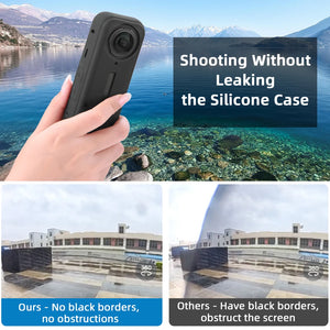 Flymile Silicone Case For Insta360 X4 Action Camera Soft Protector Cover Anti-drop Dustproof Shell Quick Release Accessories