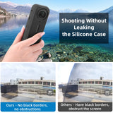 Flymile Silicone Case For Insta360 X4 Action Camera Soft Protector Cover Anti-drop Dustproof Shell Quick Release Accessories
