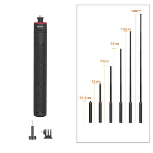 Flymile Extendable Tripod Adjustable Selfie Stick Long Hand Grip for DJI Pocket 3/Action 5/Insta360/Gopro Hero 13 12 Accessorise
