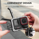 Flymile Adapter Frame Metal Cage for Insta360 Ace Pro 2 Camera Accessorise Aluminium Alloy Case Mount Cold Shoe Full Protective