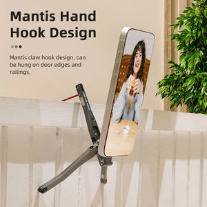Flymile Magnetic Magsafe Selfie Stick Tripod for iPhone 16 15 14 13 12 Pro Max Samsung Phone Foldable Desktop Tripod 1/4" Holes