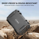 Flymile Waterproof Box Hard Case for Insta360 X5 Camera Accessorise Carrying Case Travel Storage With Carabiner & Wrist Strap