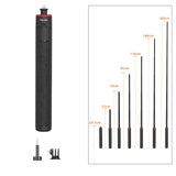 Flymile Extendable Tripod Adjustable Selfie Stick Long Hand Grip for DJI Pocket 3/Action 5/Insta360/Gopro Hero 13 12 Accessorise