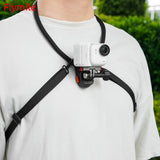 Flymile Neck Mount Quick Release Silicone Neck Hold for DJI Action 5 Pro/Osmo 360/Gopro/Insta 360 Accessories Chest Mount
