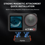 Flymile Action 5 Pro Extension Base for DJI OSMO 360/Action 4 Accessorsie Magnetic Quick Release Adapter Mount 1/4" Screw Hole