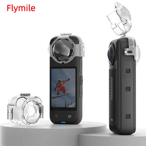 Flymile Lens Guard Caps for Insta360 X4 Panoramic Camera Anti-fogging Protective Cover Anti-Scratch Shell Portable Accessories