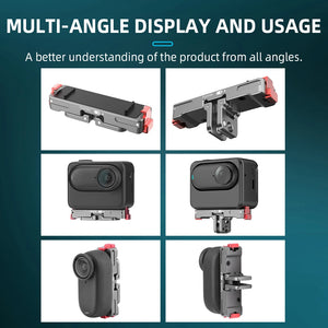 Flymile Magnetic Base Expansion Bracket for Insta360 GO3/3S Camera Adapter 1/4 Screw Hole Sports Camera Photography Accessories