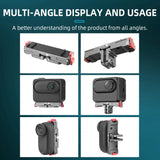 Flymile Magnetic Base Expansion Bracket for Insta360 GO3/3S Camera Adapter 1/4 Screw Hole Sports Camera Photography Accessories
