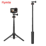 Flymile Extendable Tripod 20"Handheld Selfie Stick with Quick Release 1/4'' Screw for DJI Pocket 3/Action 5 Pro Accessorise