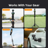 Flymile Strong Magnetic Mount Stand for Insta360 X5/X4 Camera Magnet Holder Bracket Stand Base for DJI Pocket 3 Accessorise