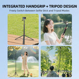 Flymile Extendable Tripod Adjustable Selfie Stick Long Hand Grip for DJI Pocket 3/Action 5/Insta360/Gopro Hero 13 12 Accessorise